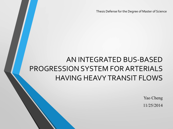 an integrated bus based progression system for arterials