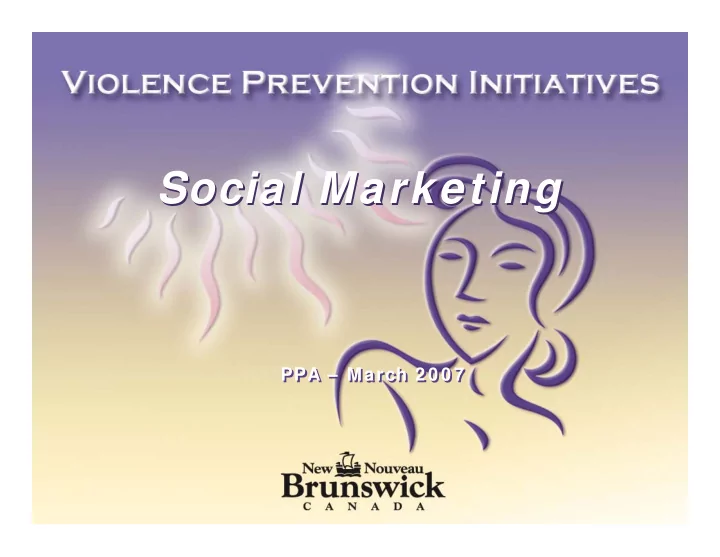 social marketing social marketing