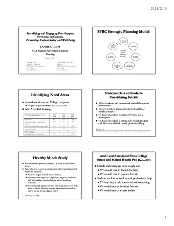 SPRC Strategic Planning Model  SPRC Strategic Planning Model  Identifying and Engaging Peer Support