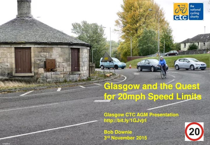 glasgow ctc agm presentation http bit ly 1gjvjri bob