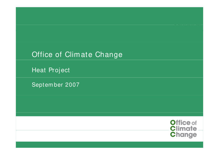 office of climate change