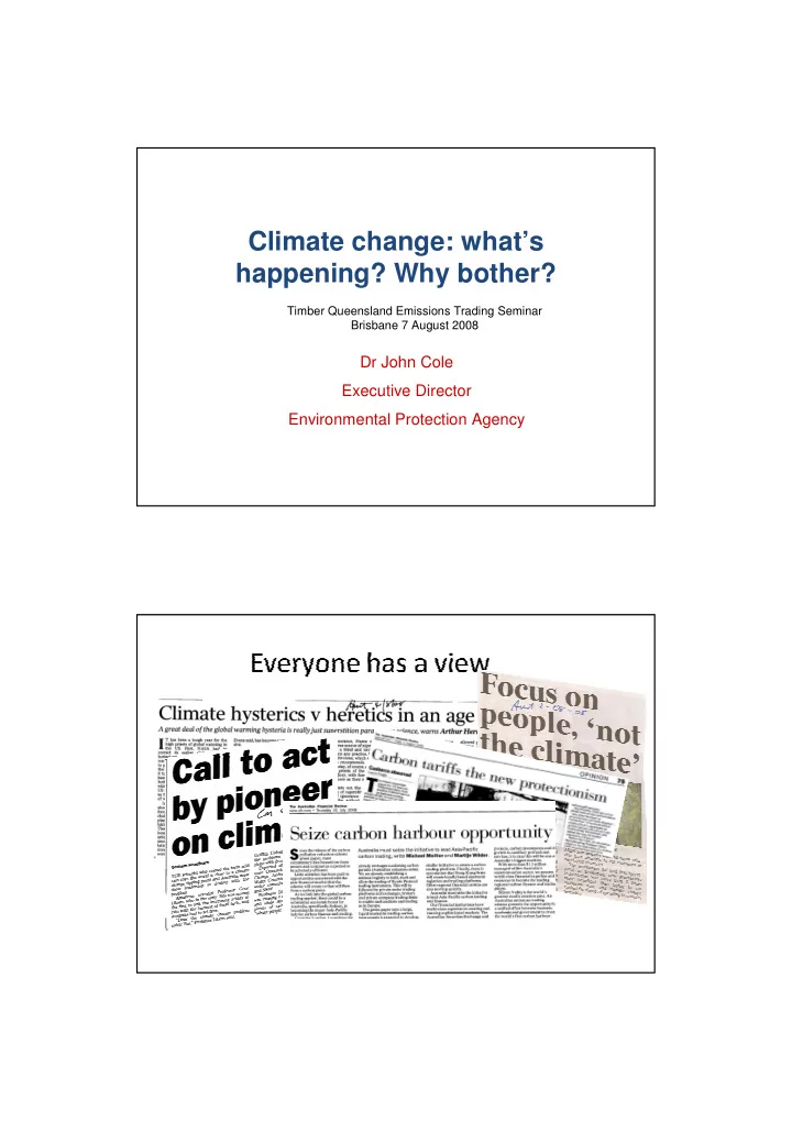 climate change what s happening why bother