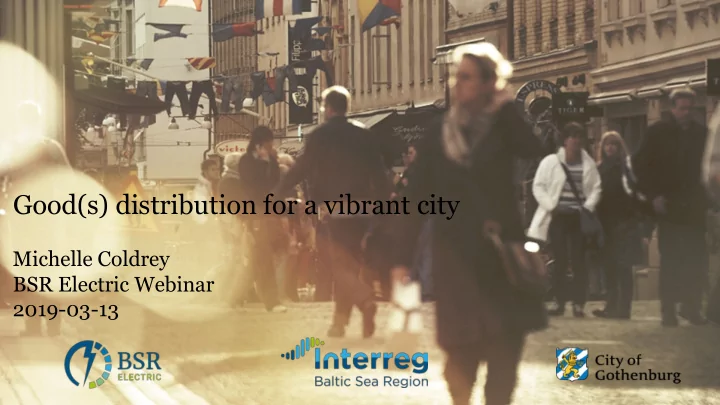 good s distribution for a vibrant city