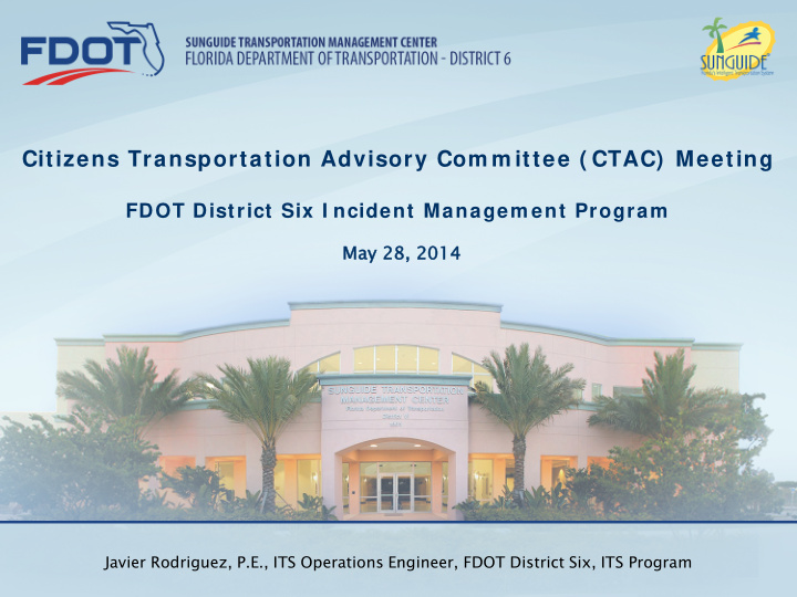 citizens transportation advisory com m ittee ctac meeting
