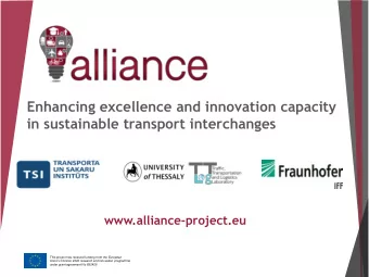 Enhancing excellence and innovation capacity  in sustainable transport interchanges