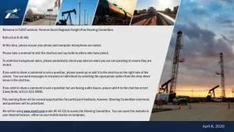 Permian Basin Regional Freight and Energy Sector Transportation Plan  April 8, 2020  April 8, 2020