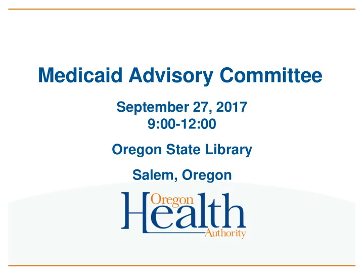 medicaid advisory committee