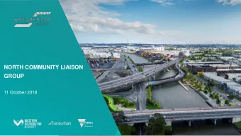 NORTH COMMUNITY LIAISON  GROUP  11 October 2018  INTRODUCTION  JIM WILLIAMSON - CHAIR  Agenda  Time