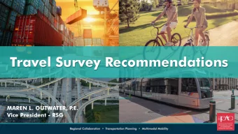 Travel Survey Recommendations  MAREN L. OUTWATER, P  .E.  Vice President - RSG  Household surveys