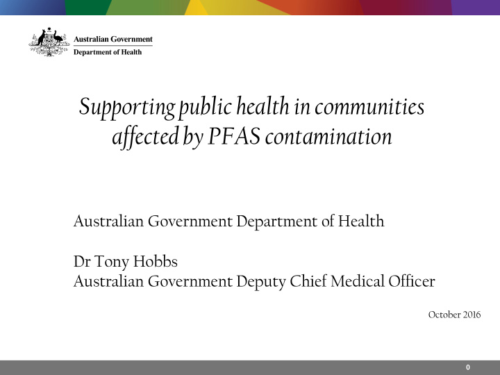 supporting public health in communities affected by pfas