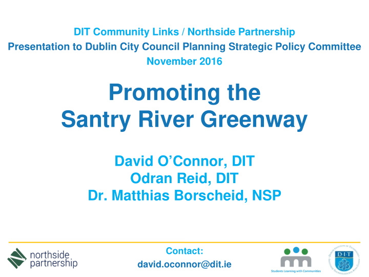promoting the santry river greenway