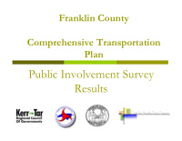public involvement survey results ctp survey results