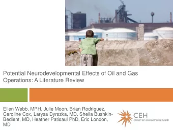 Operations: A Literature Review  Ellen Webb, MPH, Julie Moon, Brian Rodriguez,  Caroline Cox,