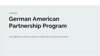 German American  Partnership Program  Joey Wherley, Marissa Justin, Jordan Hill, and Carmen Prantil