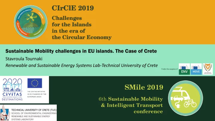 sustainable mobility challenges in eu islands the case of