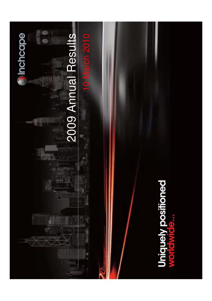 2009 annual results