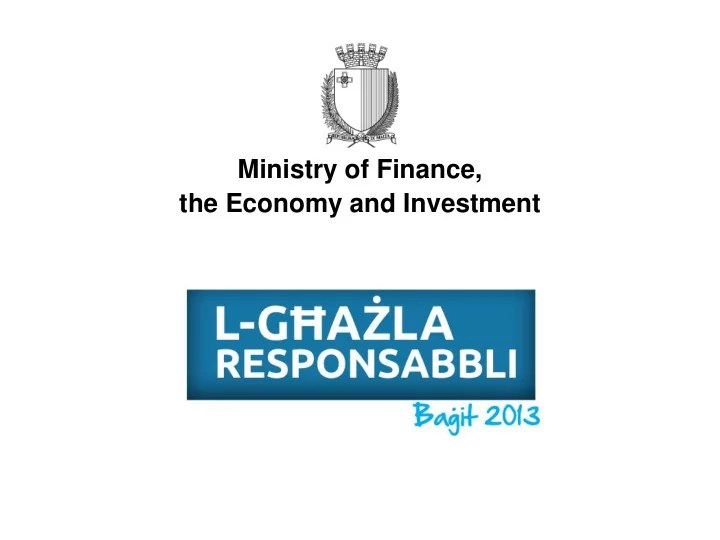 ministry of finance