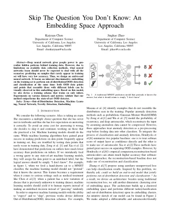 Skip The Question You Dont Know: An  Embedding Space Approach  Kaiyuan Chen  Jinghao Zhao