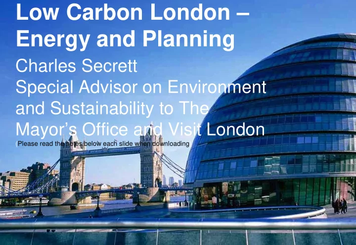 low carbon london energy and planning