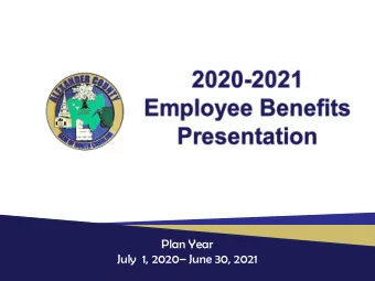 Plan Year  July  1, 2020 June 30, 2021  Agenda  Alexander County  2020-2021 plan year