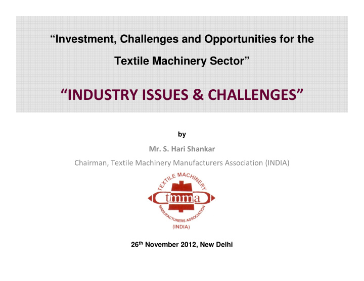 industry issues challenges