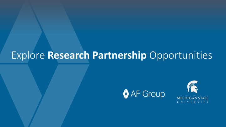 explore research partnership opportunities introduction