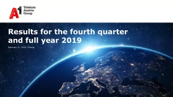 and full year 2019  February 11, 2020, Vienna  Cautionary statement  'This presentation contains