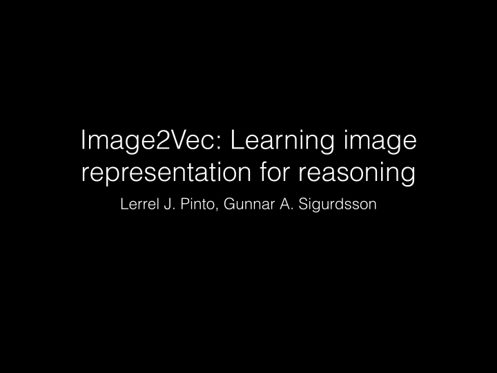 image2vec learning image representation for reasoning