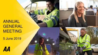 ANNUAL  GENERAL  MEETING  5 June 2019  IMPORTANT INFORMATION This presentation contains forward