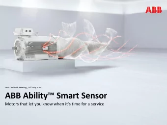 ABB Abi lity Smart Sensor  Motors that let you know when it's time for a service