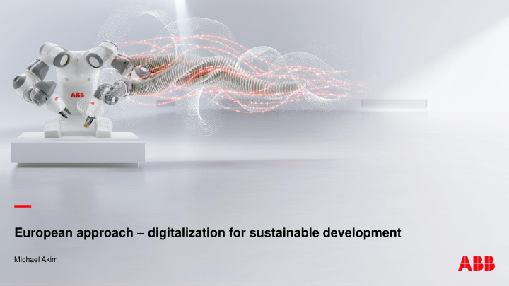 european approach digitalization for sustainable