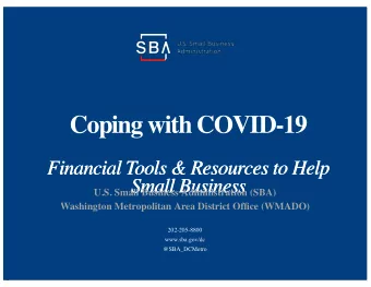 Coping with COVID-19  F  Financial Tools  inancial Tools &amp;  &amp; Resources to Help  Resources