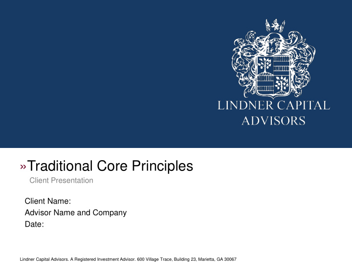 traditional core principles