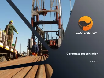 Corporate presentation  June 2015  Disclaimer  Disclaimer  Future performance  This presentation