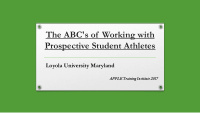 the abc s of working with prospective student athletes