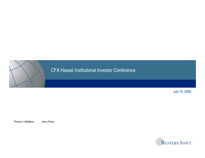 cfa hawaii institutional investor conference