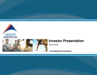 Investor Presentation  March 2009  A Confidential Presentation  Senior Management Team  Rupert