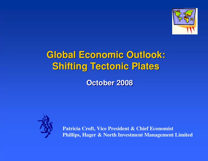 global economic outlook global economic outlook shifting