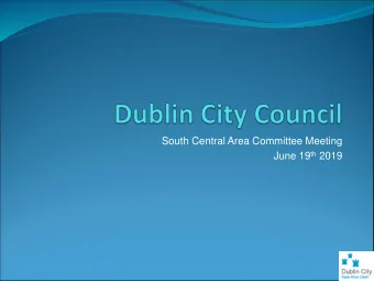 South Central Area Committee Meeting June 19 th 2019  Strategic Housing Development  Application
