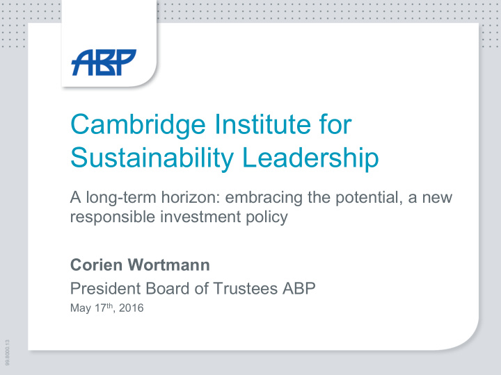 cambridge institute for sustainability leadership