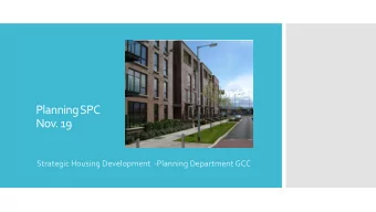 Nov. 19  Strategic Housing Development  -Planning Department GCC  Planning and Development