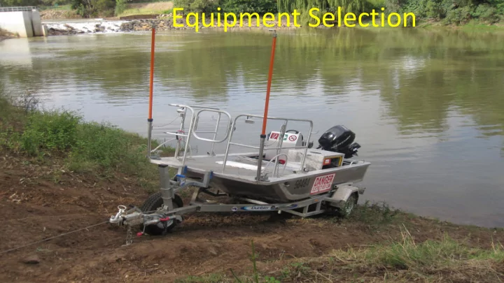 equipment selection purchasing equipment