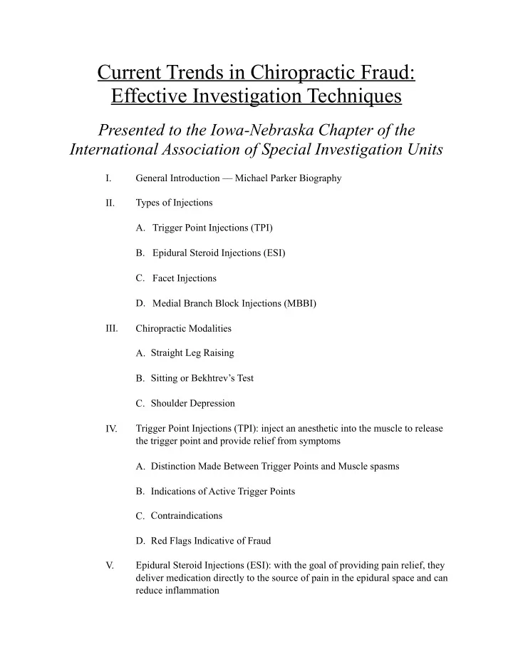 current trends in chiropractic fraud effective