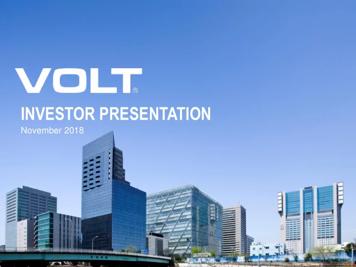 investor presentation