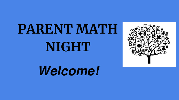 parent math night welcome math at lake country school