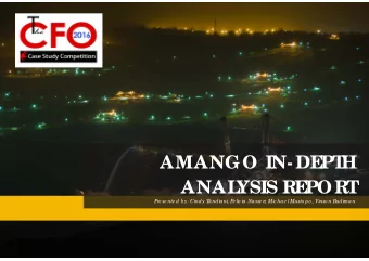 COVER  AMANGO IN- DE  PT  H  ANAL  YSIS RE  PORT  Pre se nte d b y: Cindy T  andiani, F  e lic ia