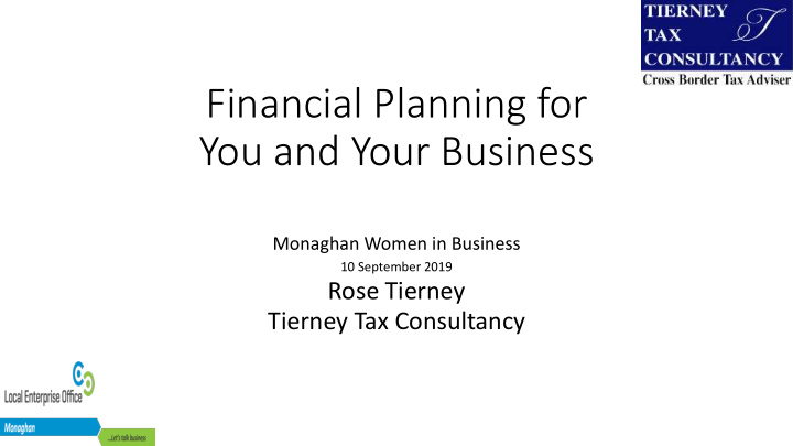 financial planning for you and your business