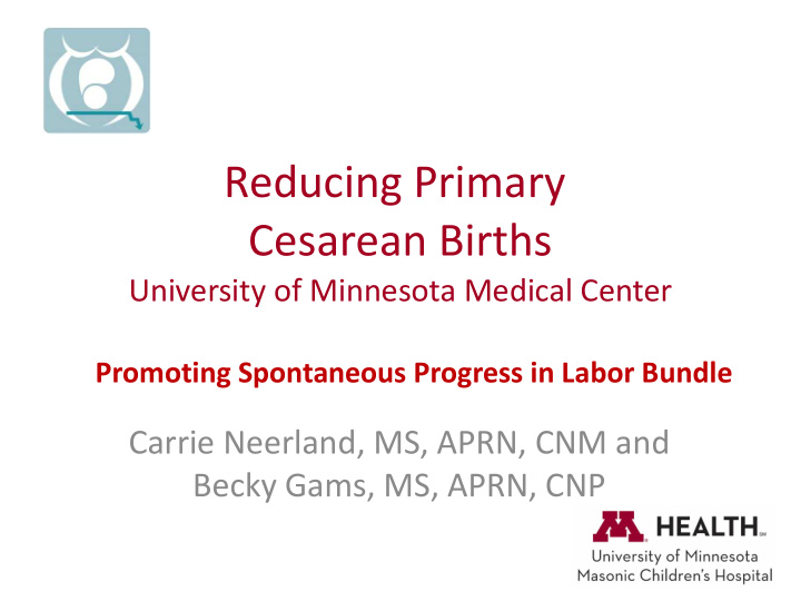 reducing primary cesarean births