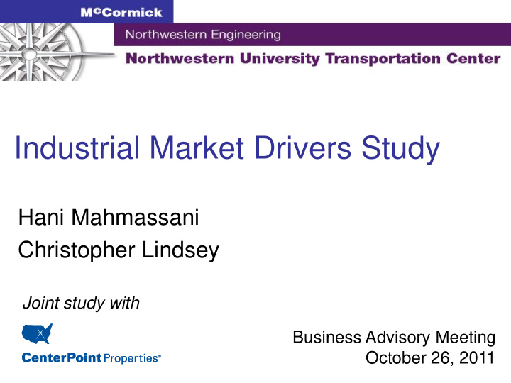 industrial market drivers study