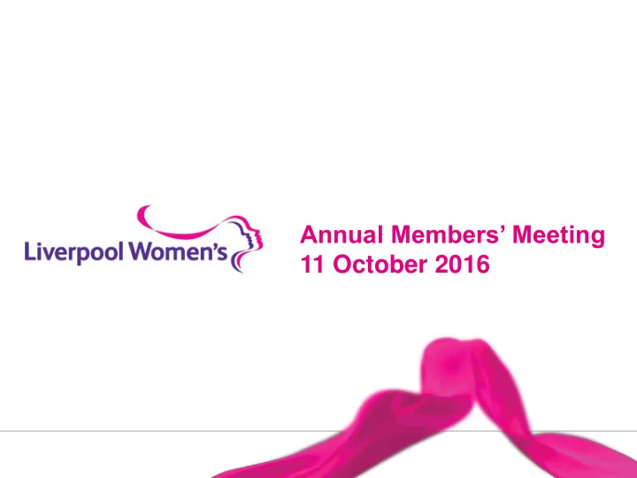 annual members meeting 11 october 2016 robert clarke chair